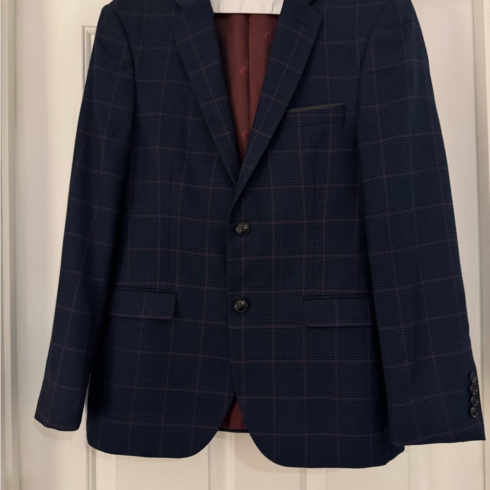 Original Penguin Dark Checkered Blazer